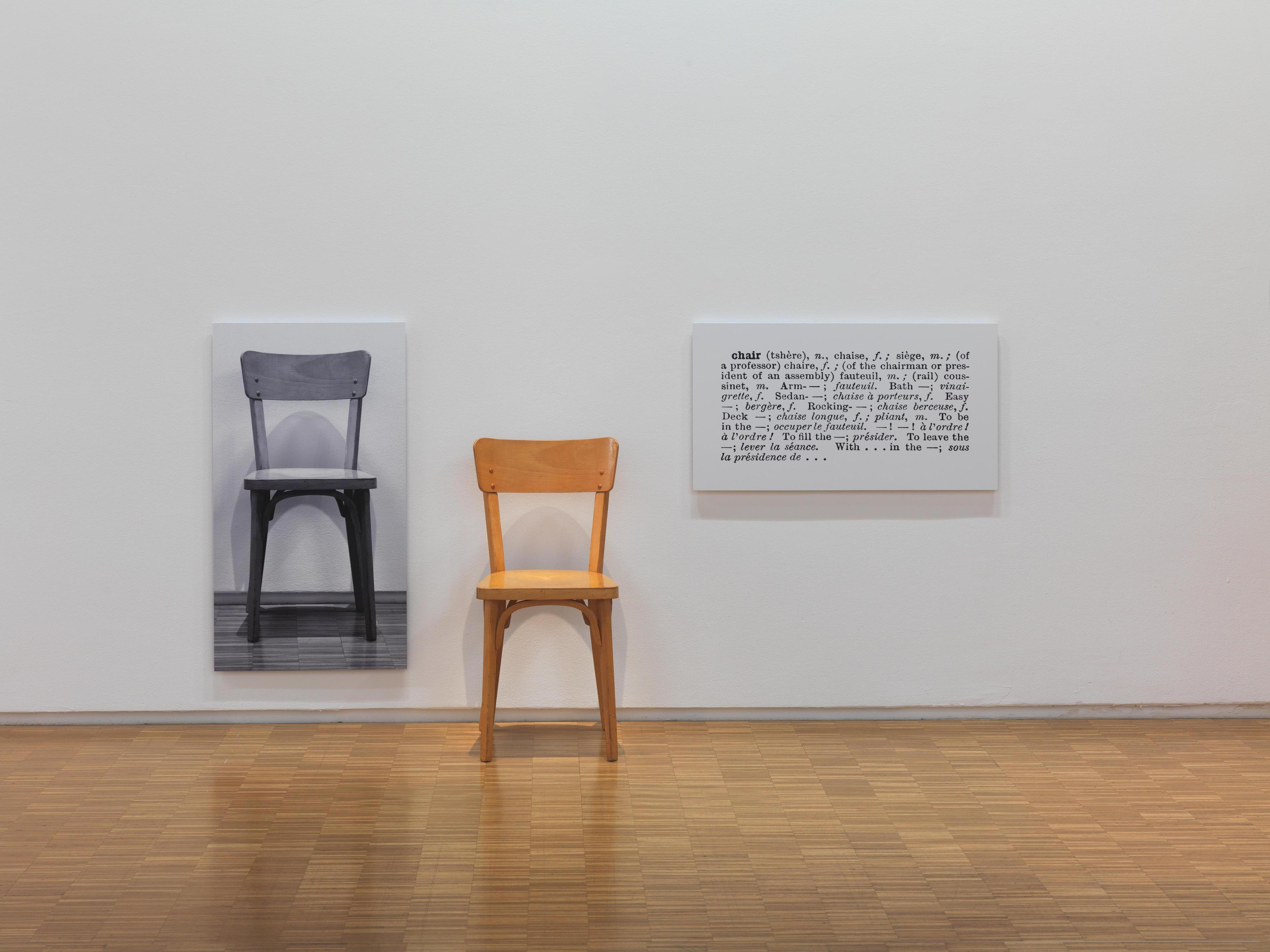 Joseph Kosuth One of Three Chairs