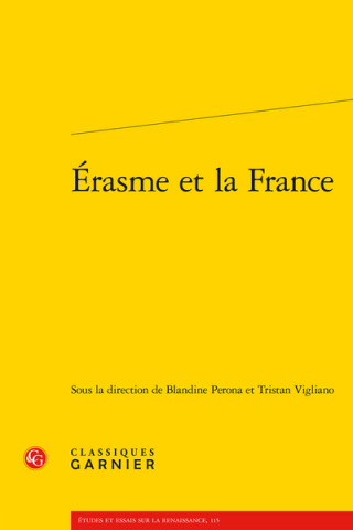 Erasme et la France, première de couverture.