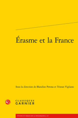Erasme et la France, première de couverture.