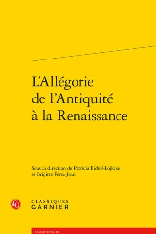 Couverture L’Allégorie de l’Antiquité à la Renaissance