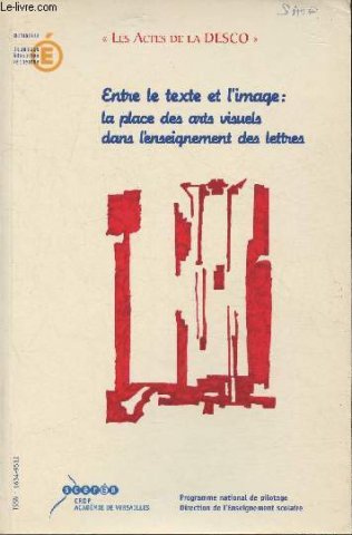 Couverture Entre le texte et l’image