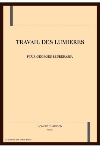 Couverture Travail des Lumières