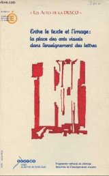 Couverture Entre le texte et l’image