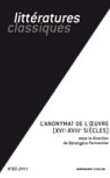 Couverture Littératures classiques Nº80