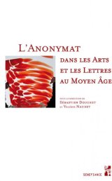 Couverture Anonymat dans les arts